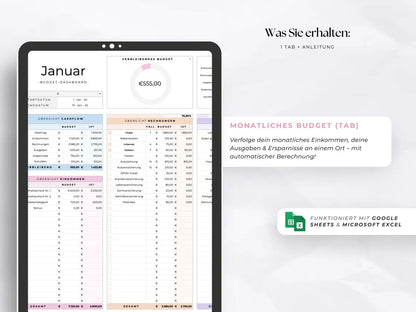 Digitaler Finanz Budget Planer